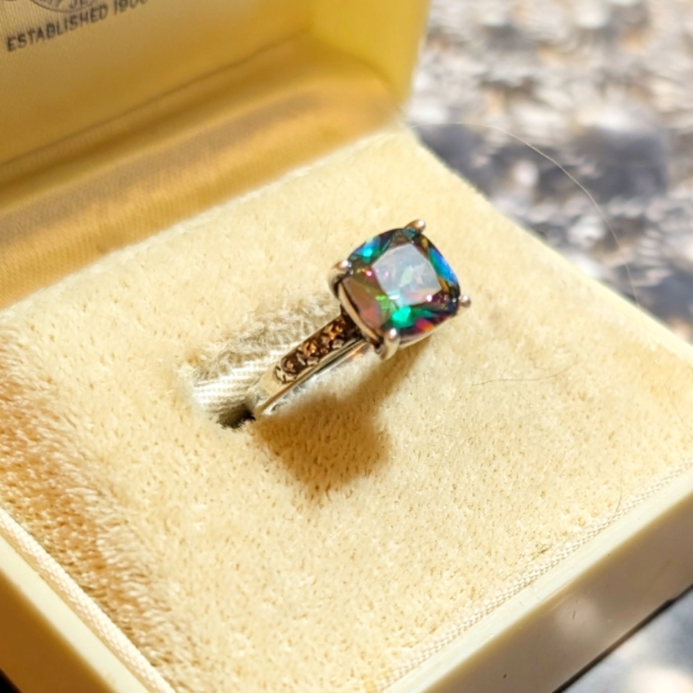 Sparkling Mystic Topaz Sterling Silver Ring - Picture 5 of 5